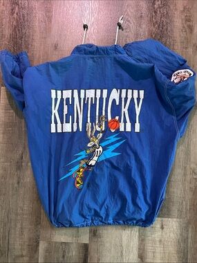 Vintage 90’s Wild Cats Blue Pullover Windbreaker Jacket